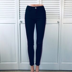 8TH OF LA Black Distressed Pants Size Medium